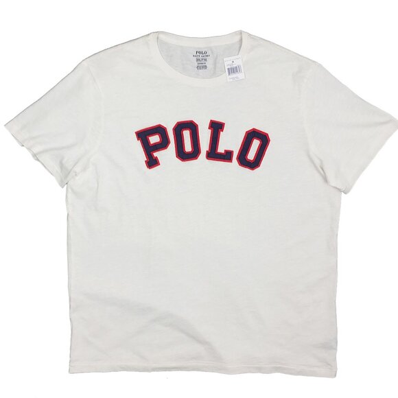 NEW Vintage Polo Ralph Lauren T Shirt! Creme Embroidered POLO on Front Custom Ft - Picture 1 of 2